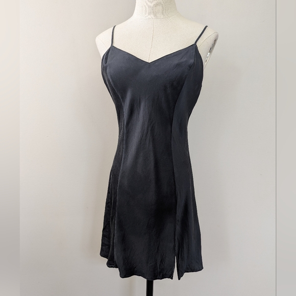 Victoria's Secret Other - Vintage Victoria's Secret Black Silk‎ Slip Dress 90s Minimalist Quiet Luxury